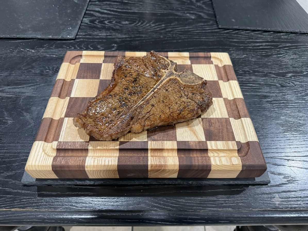 Walnut & Red Oak Checkered Board — photo 2