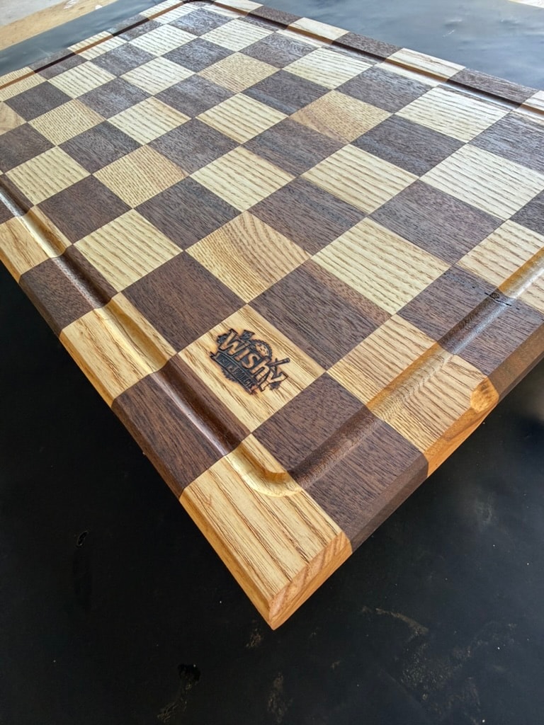 Walnut & Red Oak Checkered Board — photo 4